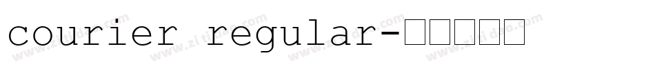 courier regular字体转换